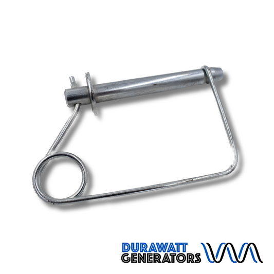 silver clevis pin on white background 