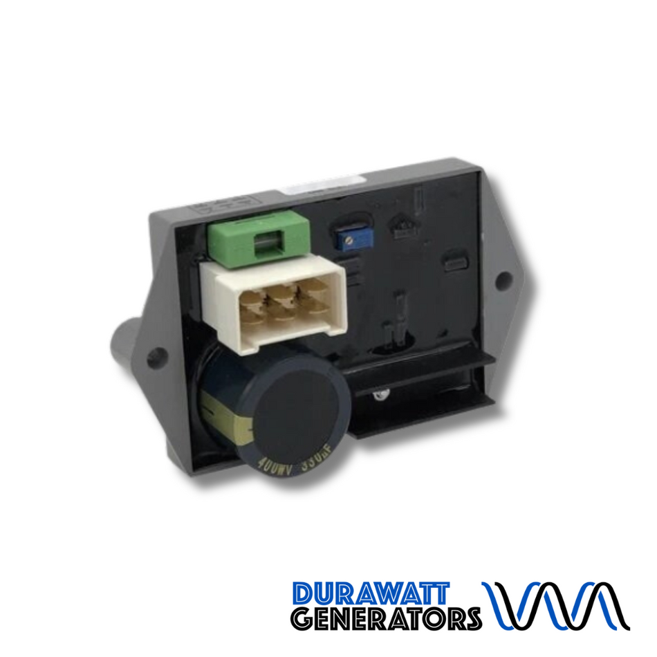small black and gray regulator box on white background