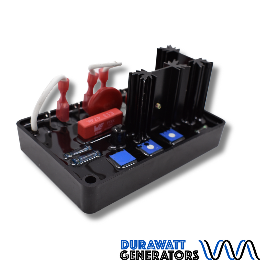 Black and red regulator on white background